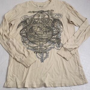 Drifter cream multicolor graphic long sleeve thermal M